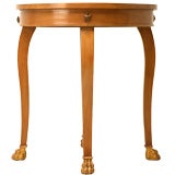 c.1940 French Cherry Lamp Table attributed to Jacques Adnet