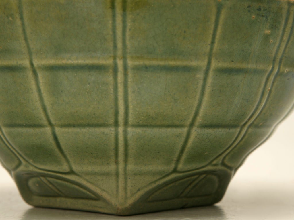 c.1920 Green Glazed Mixing Bowl 2