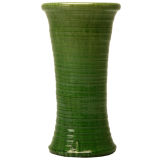 Vintage c.1930 Large French Green Earthenware Vase