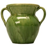 c.1940 French Green Earthenware Vase