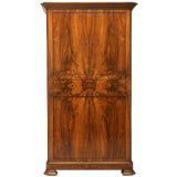 c.1900 French Louis Philippe Book-Matched Walnut Cupboard