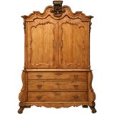 c.1780 Dutch Pine Linen Press