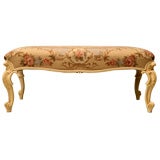 Breathtaking French Louis XV Style Needlepoint Ottoman