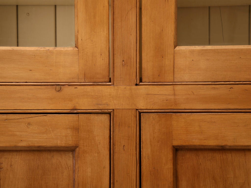 c.1890 English Pine Glazed Cabinet 3