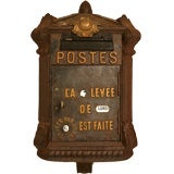 c.1890 Authentic French Steel Postal Box