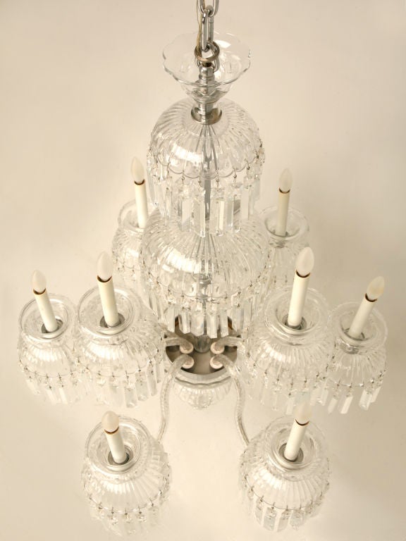 c.1950 Waterford? 9-Light Crystal Chandelier 1