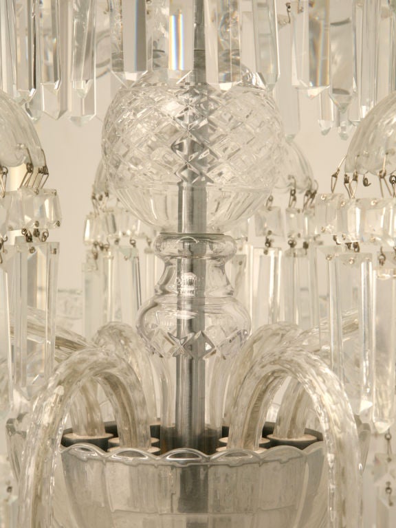 c.1950 Waterford? 9-Light Crystal Chandelier 3