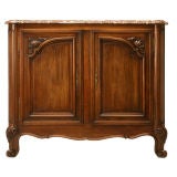 c.1900 Soubrier Walnut Louis XV Server w/ Marble Top