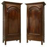 c.1860 Matched Pair of French White Oak Bonnetieres