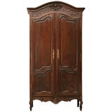Used c.1920 Petite French Louis XV 3/4 Scale Oak Armoire