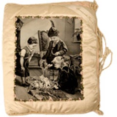 c.1930 French Silk Book Cover "Souvenir de France" 3