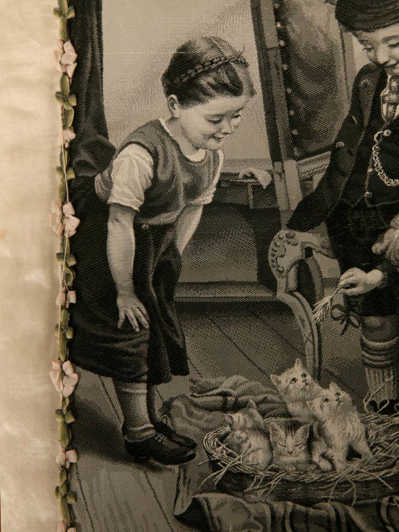 Francese 1930 circa Copertina di libro in seta francese 
