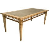 Handmade French Zinc Topped Farm Table