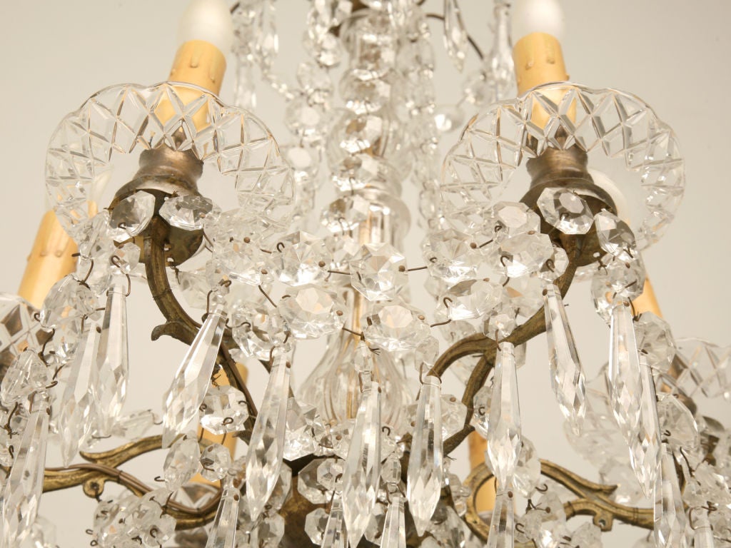 c.1940 Petite French Crystal 6-light Chandelier 3