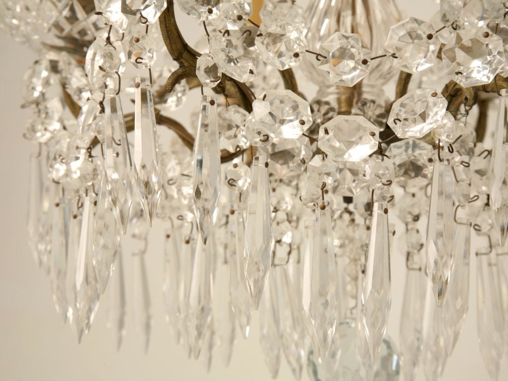 c.1940 Petite French Crystal 6-light Chandelier 4