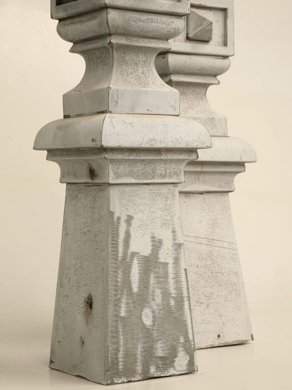 Pair of Zinc Architectural Roof-Top Spire-Form Finials 3