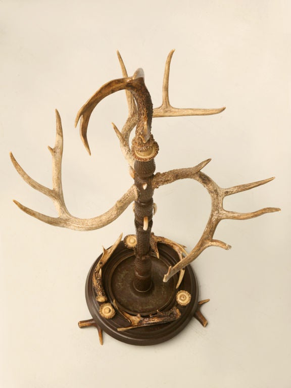 c.1890 Black Forest Antler Umbrella Stand