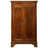 c.1920 Petite 3/4 Scale French Walnut Louis Philippe Armoire