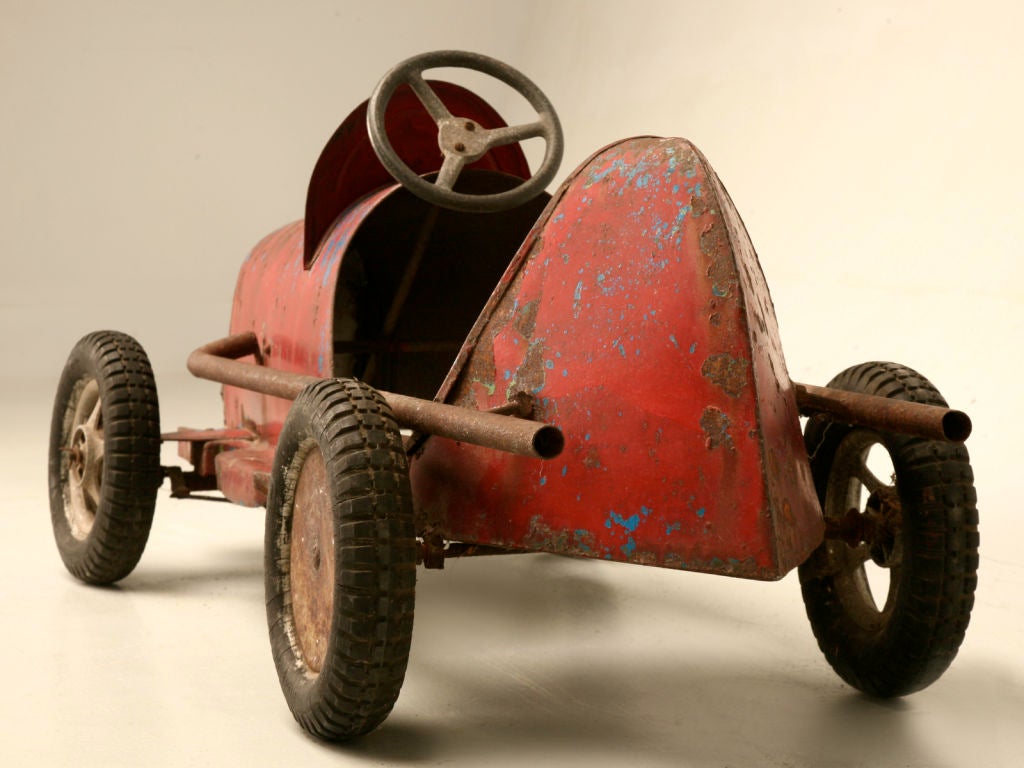 Vintage French Boat-Tailed Pedal Car 2