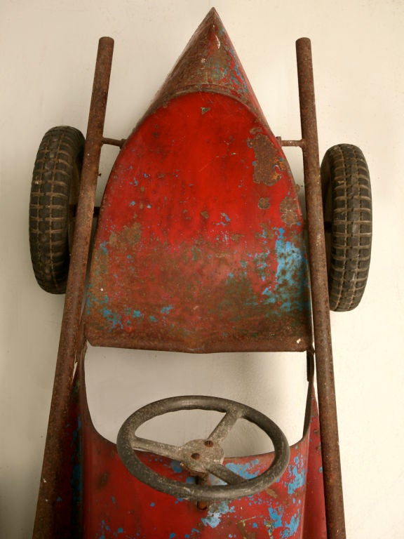 Vintage French Boat-Tailed Pedal Car 5
