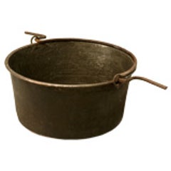 c. 1840 Large Handmade French Copper Cauldron 8