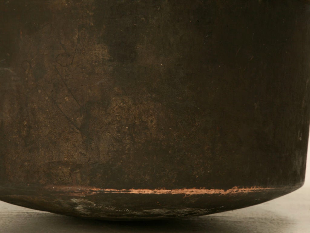 c. 1840 Large Handmade French Copper Cauldron 2