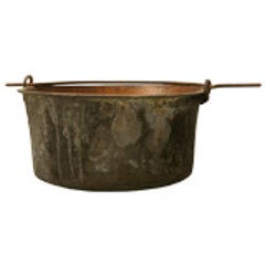 c.1840 Large Handmade French Copper Cauldron 6