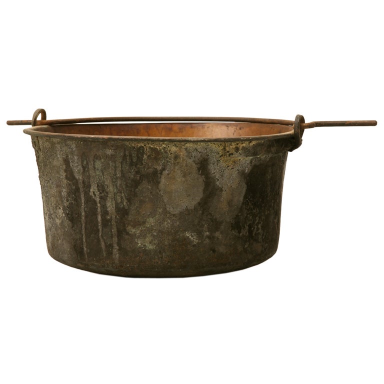 c.1840 Large Handmade French Copper Cauldron at 1stDibs large copper