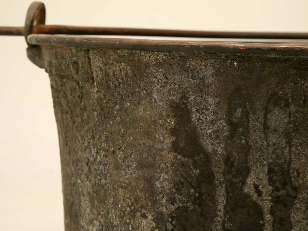 c.1840 Large Handmade French Copper Cauldron 3