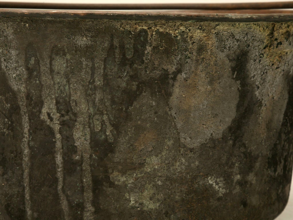 c.1840 Large Handmade French Copper Cauldron 4
