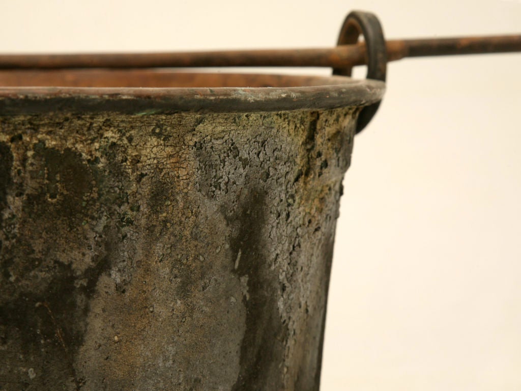 c.1840 Large Handmade French Copper Cauldron 5