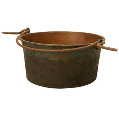 c.1840 Large Handmade French Copper Cauldron