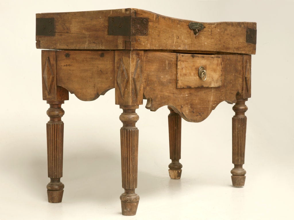 c.1880 Authentic French Boucherie Block