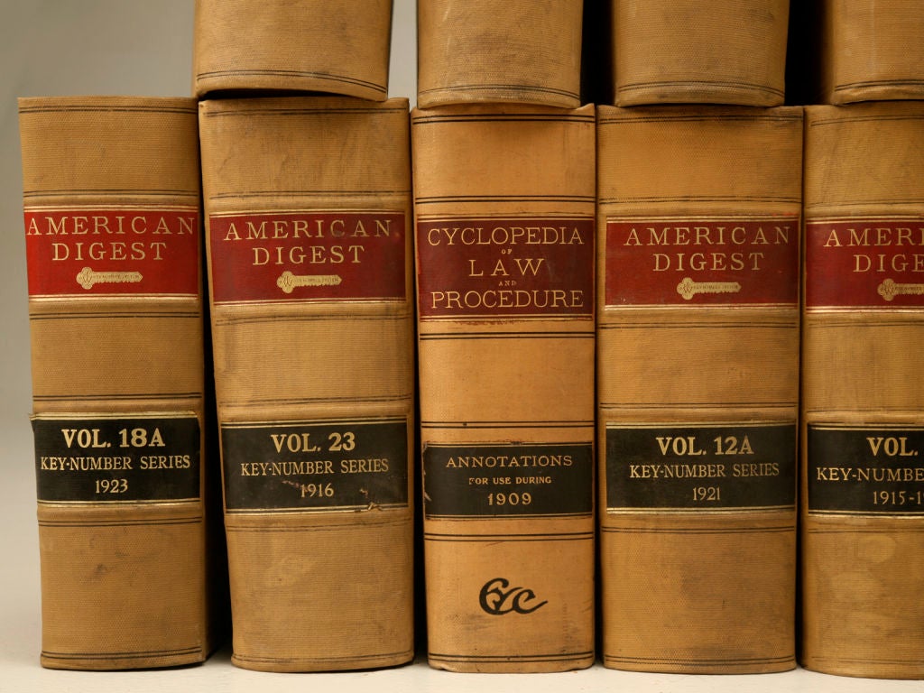 20th Century Collection of Vintage American Law Books