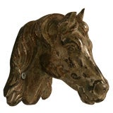 c.1880 French Cast Iron Horse Relief