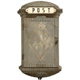 Vintage c.1930 French Iron Telephone/Post Box
