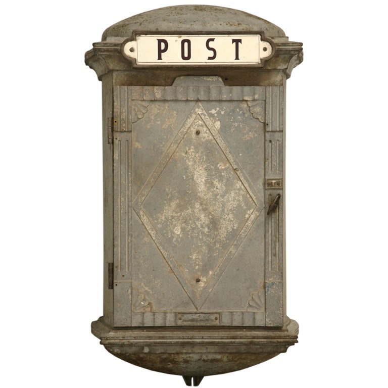 c.1930 French Iron Telephone/Post Box