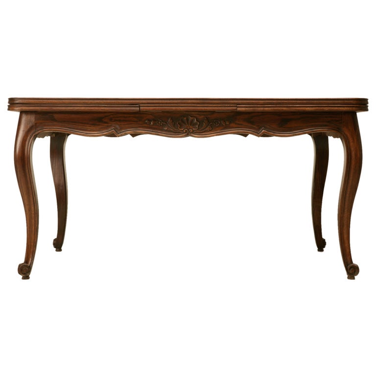 c.1930 French Oak Draw-Leaf Dining Table