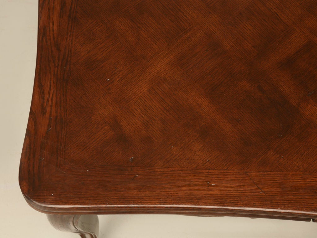 c.1930 French Oak Draw-Leaf Dining Table 1