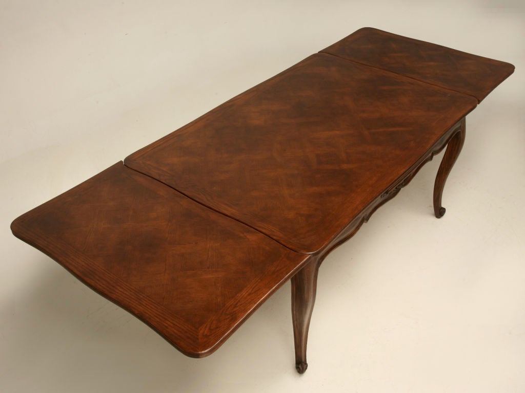 c.1930 French Oak Draw-Leaf Dining Table 2
