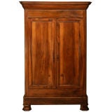 Antique c.1860 French Walnut Louis Philippe Armoire