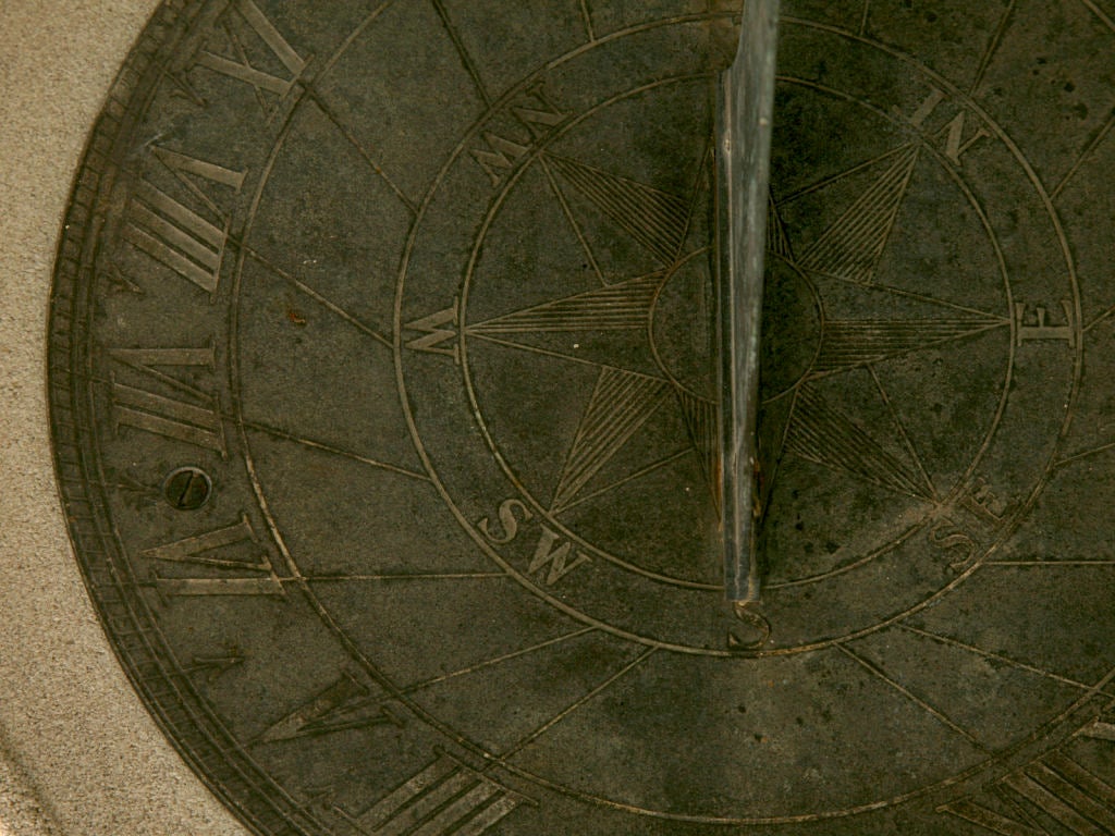 Mid-20th Century c.1930 English Cut Stone Sundial