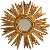Vintage Italian Gilt Sunburst Mirror