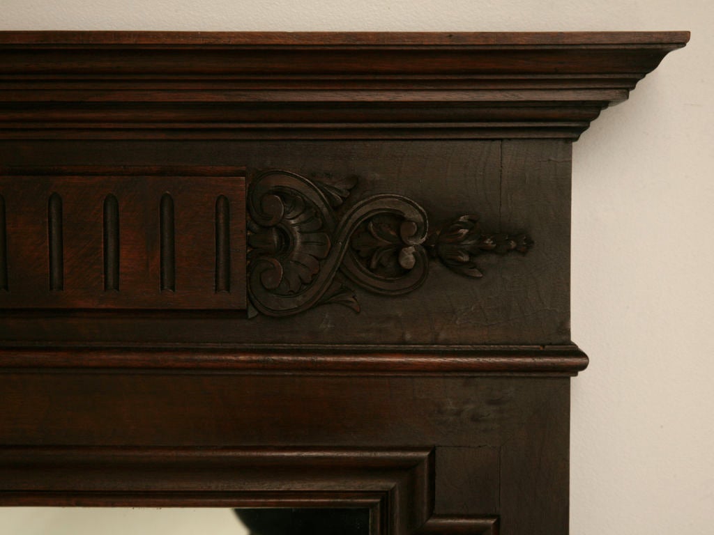 c.1890 French Walnut Henri II Mirror 1