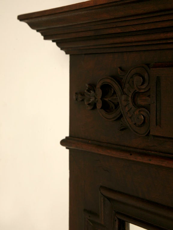 c.1890 French Walnut Henri II Mirror 3