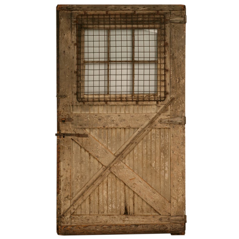 c.1890 Rustic Original Paint Barn or Factory Door