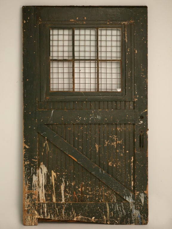 c.1890 Rustic Original Paint Barn or Factory Door 4