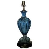 Single Blue Murano Lamp