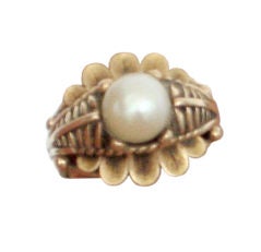 Gold and Pearl Ring from Argentina