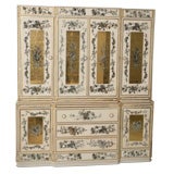 Spectacular Italian Reverse Painted Mirrored Breakfront